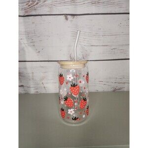 Strawberries Glass tumbler